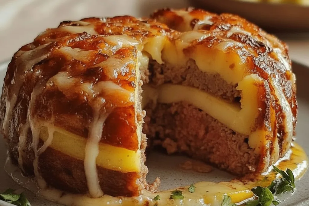 Bolo de Carne com Purê de Batatas