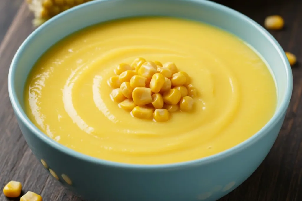 Curau com milho de latinha