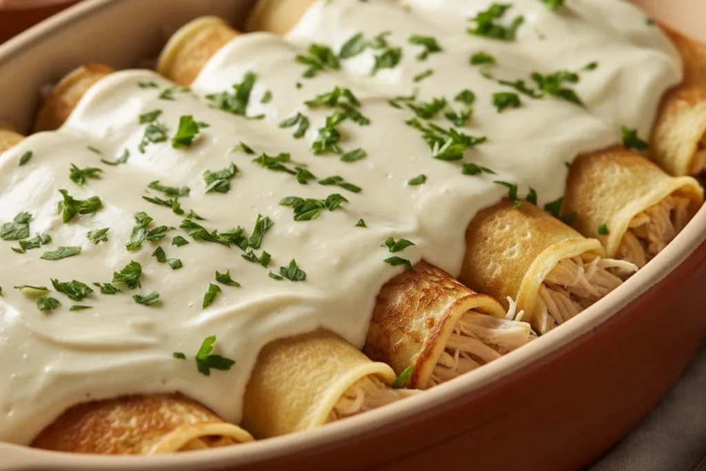 Panqueca com molho branco